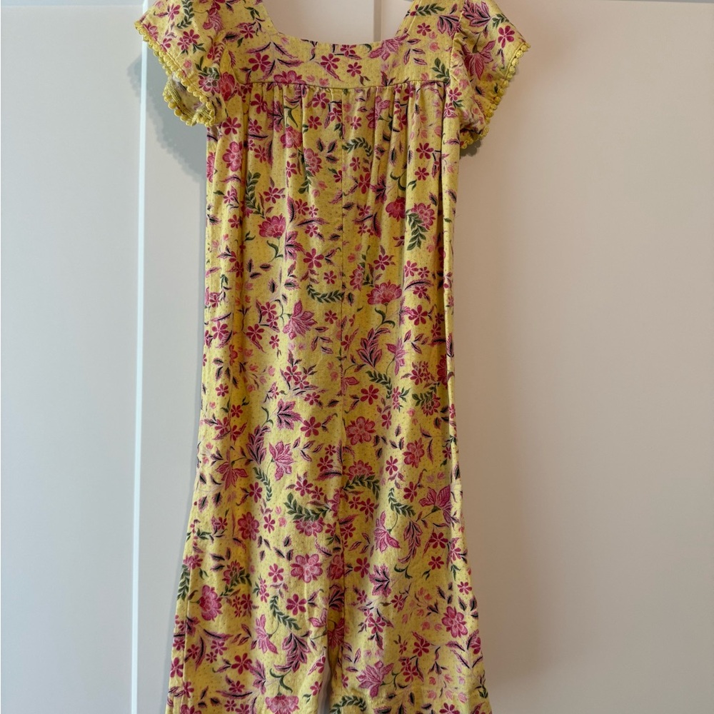 Old Navy Yellow Floral Girls Jumpsuit